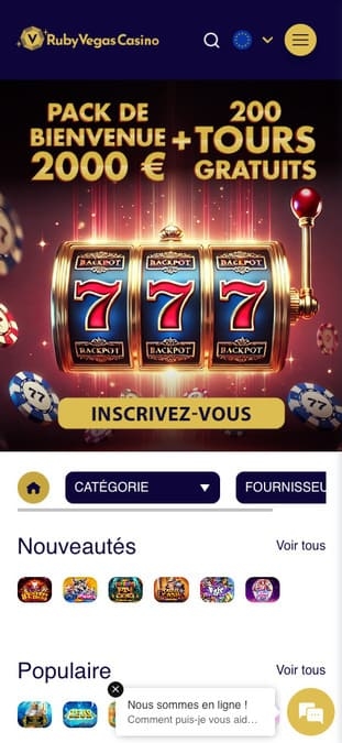 Rubyvegas casino application