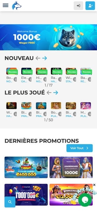 Wolfy casino application