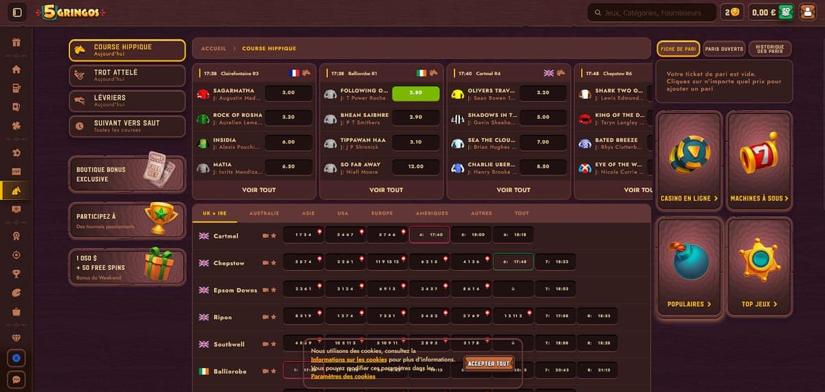 Turf 5Gringos Casino