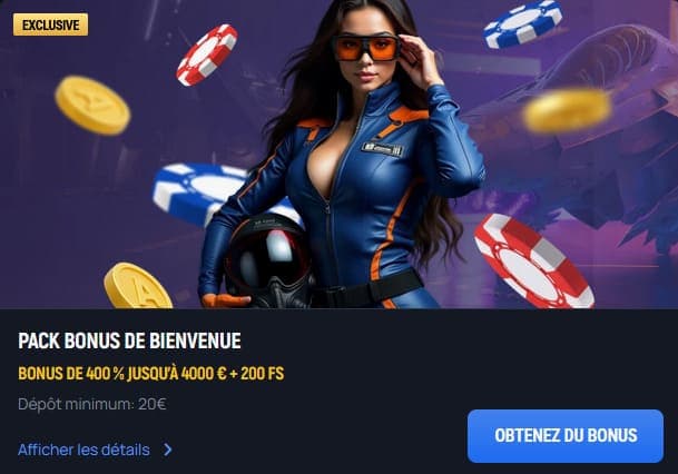 Bonus bienvenue Aerobet Casino