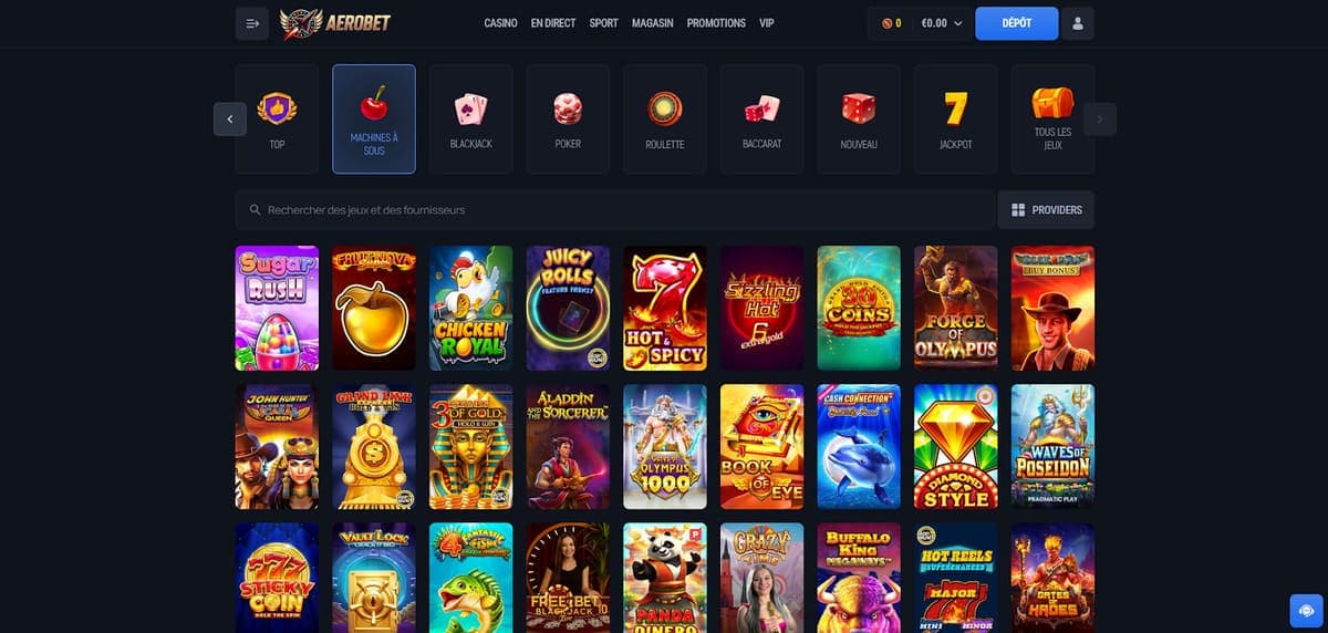Machines à sous Aerobet Casino