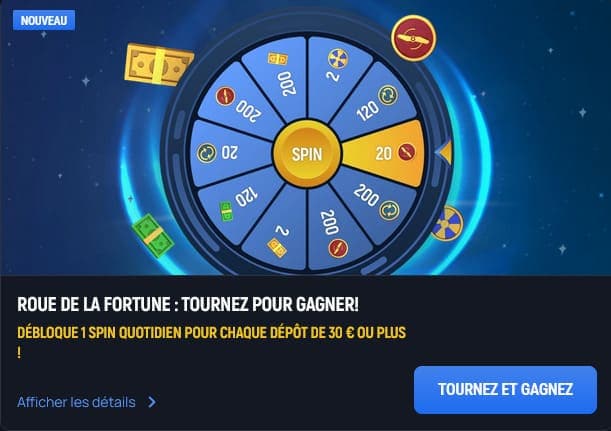 Roue de la fortune Aerobet Casino