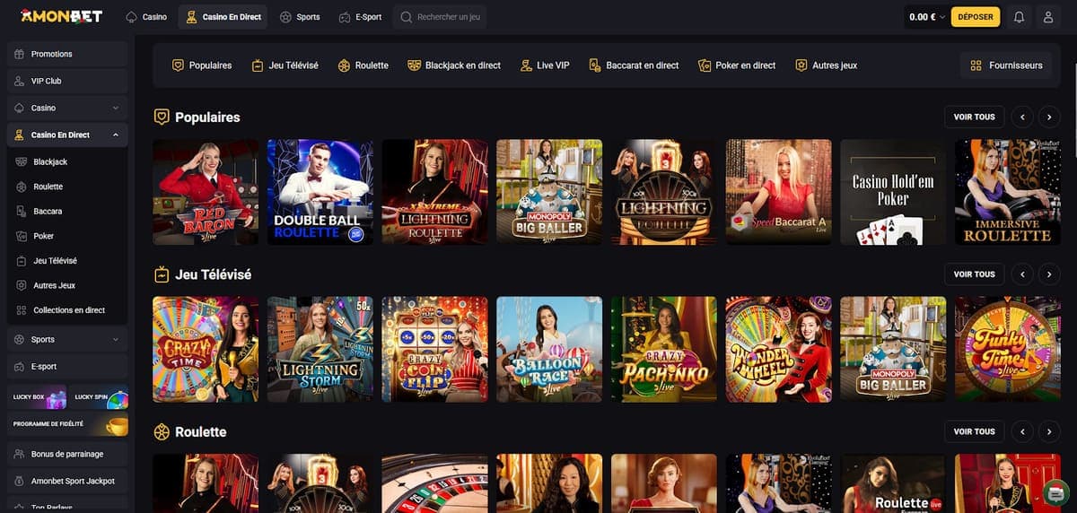 Casino Live Amonbet Casino