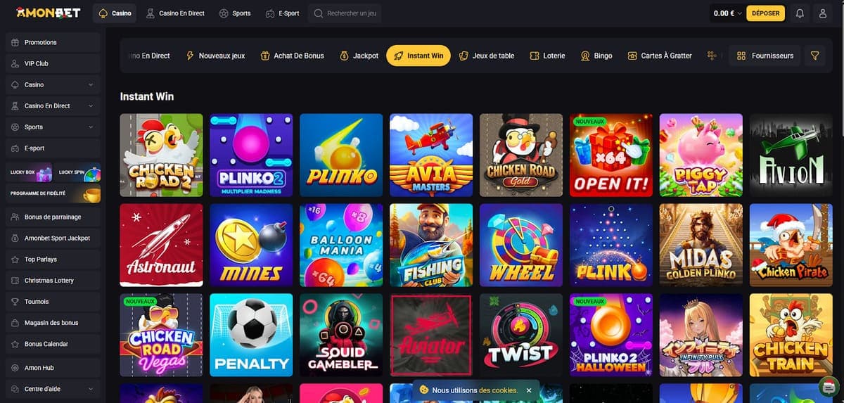 Instant win Amonbet Casino