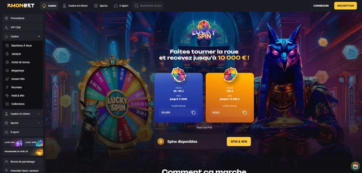Lucky Spin Amonbet Casino