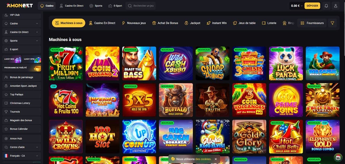 Machines à sous Amonbet Casino