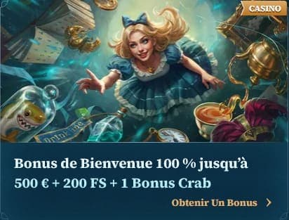 Bonus bienvenue BetAlice Casino