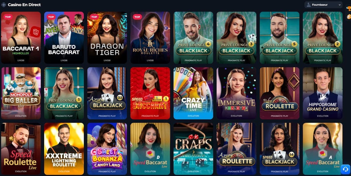 Live casino Betfury