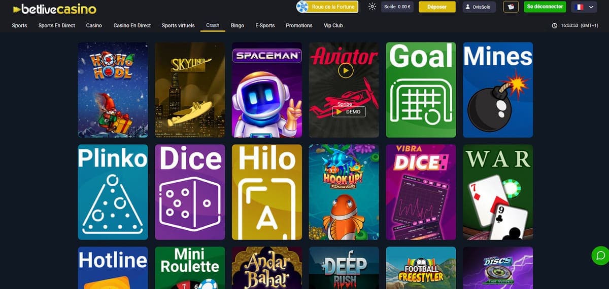 Crash BetLive Casino