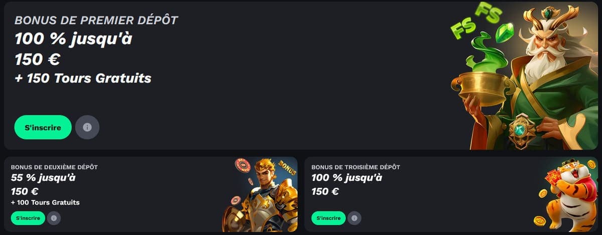 Bonus bienvenue Bet On Red Casino