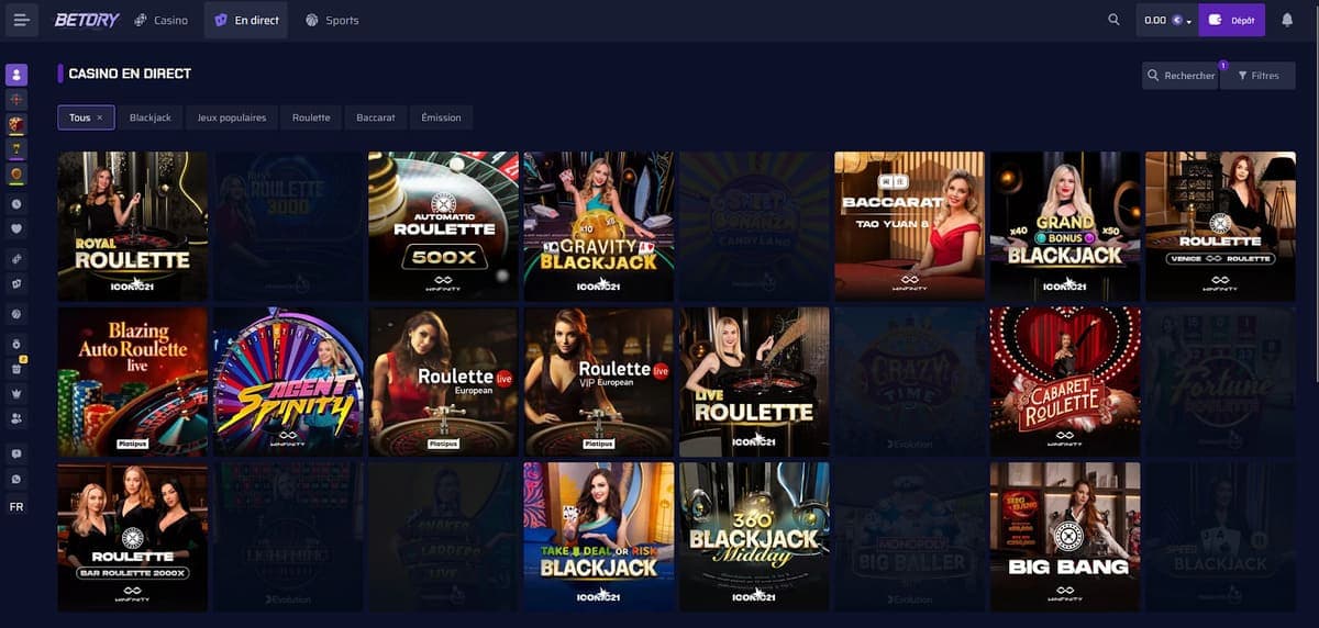 Live Betory Casino