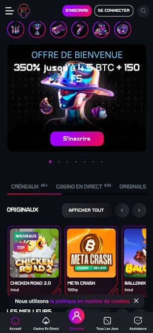 Bitstrike casino application