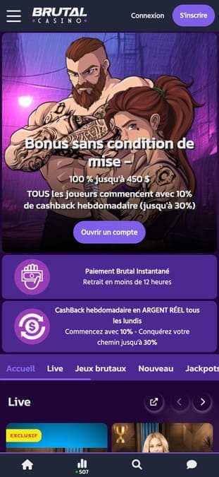 Brutal Casino Application