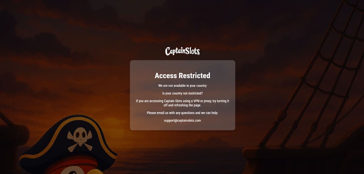 Créer un compte Captain Slots Casino