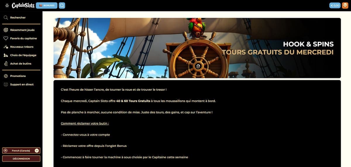 Hook & Spin Captain Slots Casino