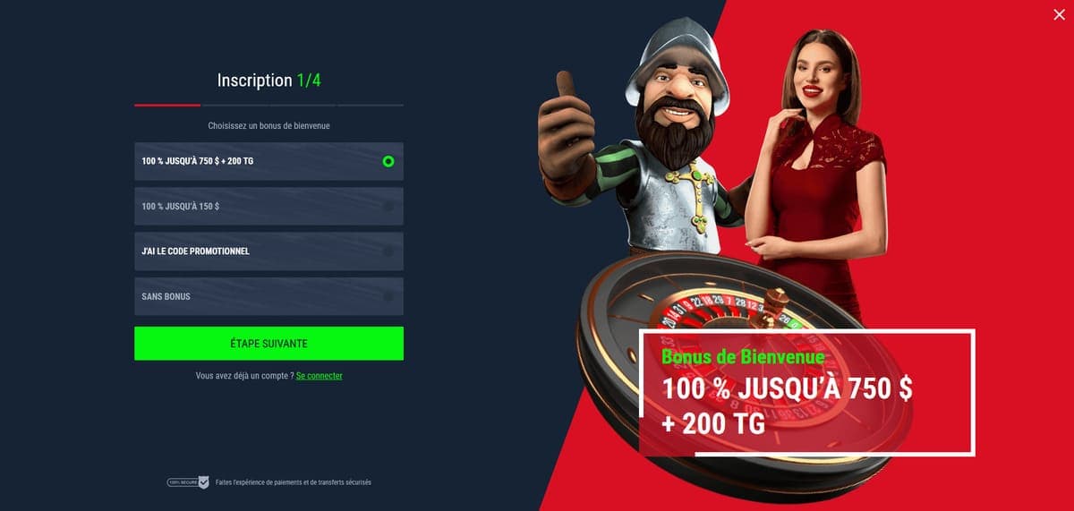 Inscription Casinado Casino