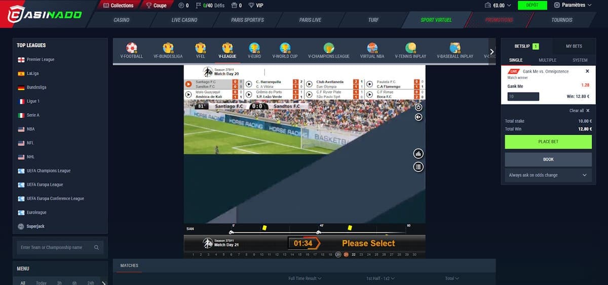 Sport virtuel Casinado