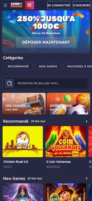 Casino Peaches Application