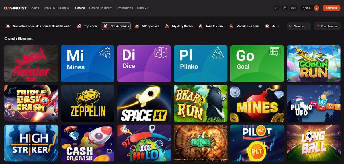 Crash games Casinoist Casino