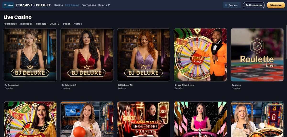 Live Casino Night Casino