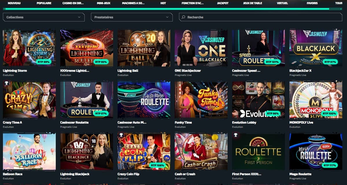 Casino live Casinozer