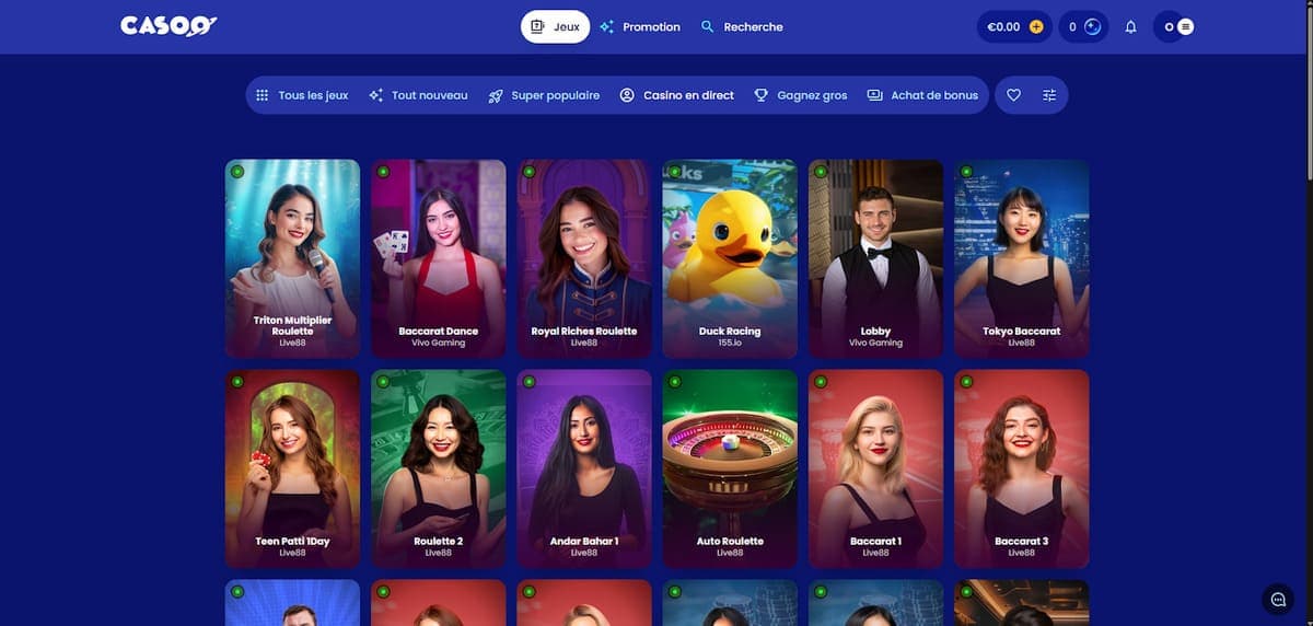 Casino Live Casoo Casino