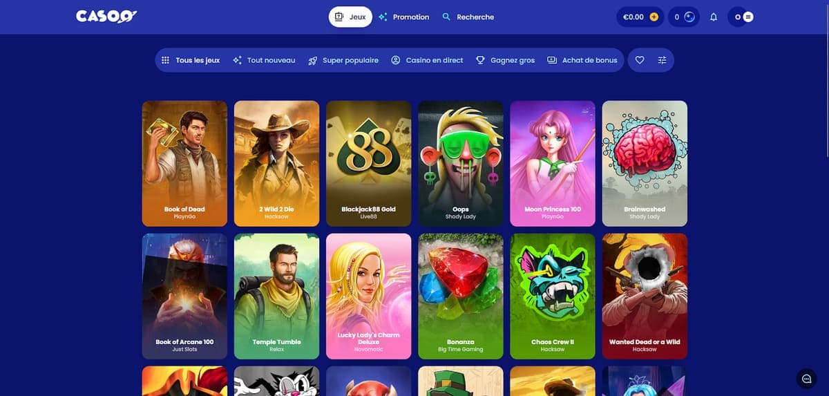 Machines à sous Casoo Casino