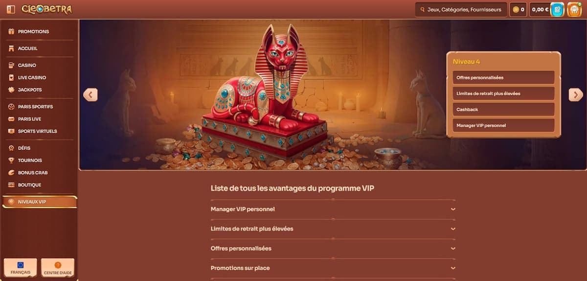 Club VIP Cleobetra Casino