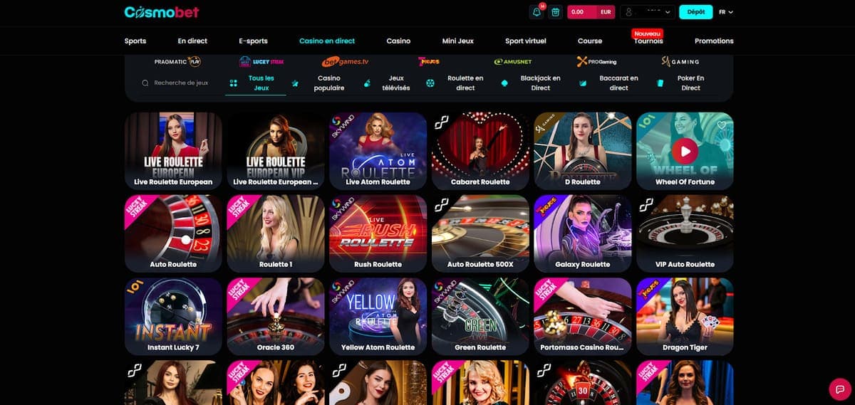 Live Cosmobet Casino