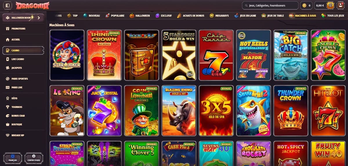 Machines à sous Dragonia Casino