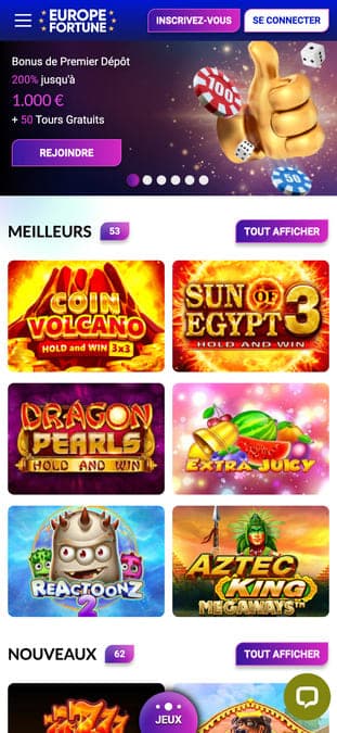 Europe Fortune Casino application