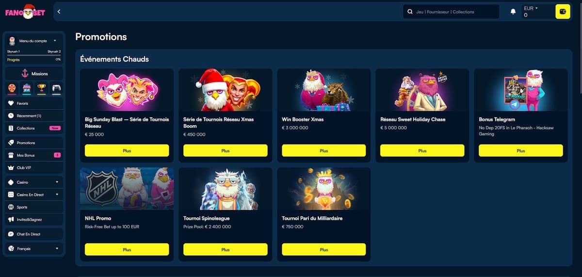Promotions Fanobet Casino