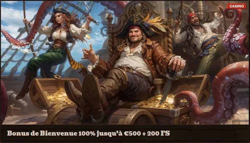 Bonus bienvenue Fat Pirate Casino