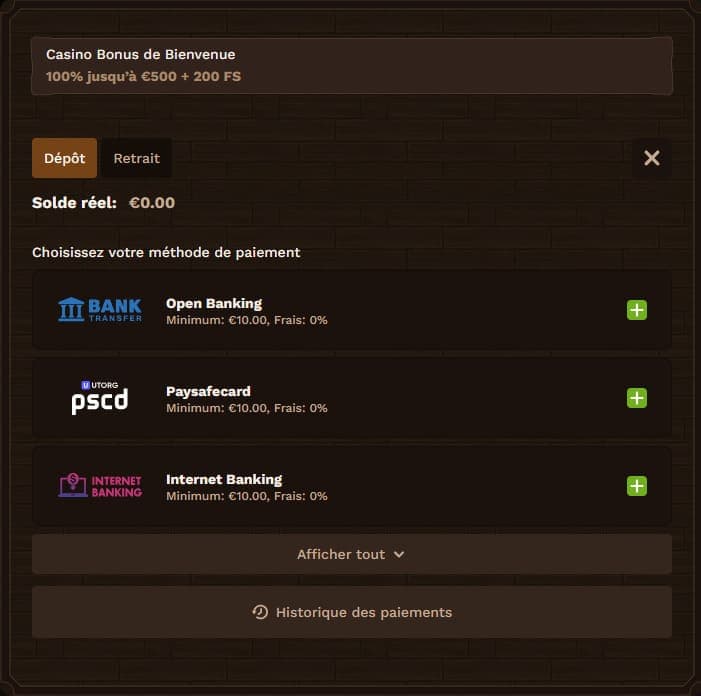 Dépôt Fat Pirate Casino