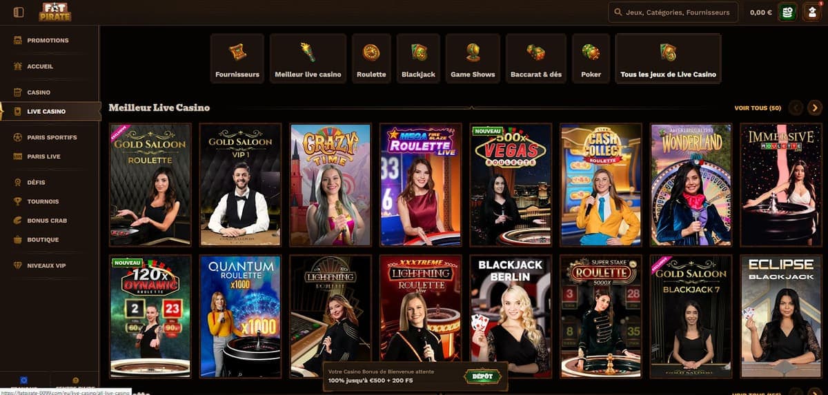 Jeux en ligne Fat Pirate Casino