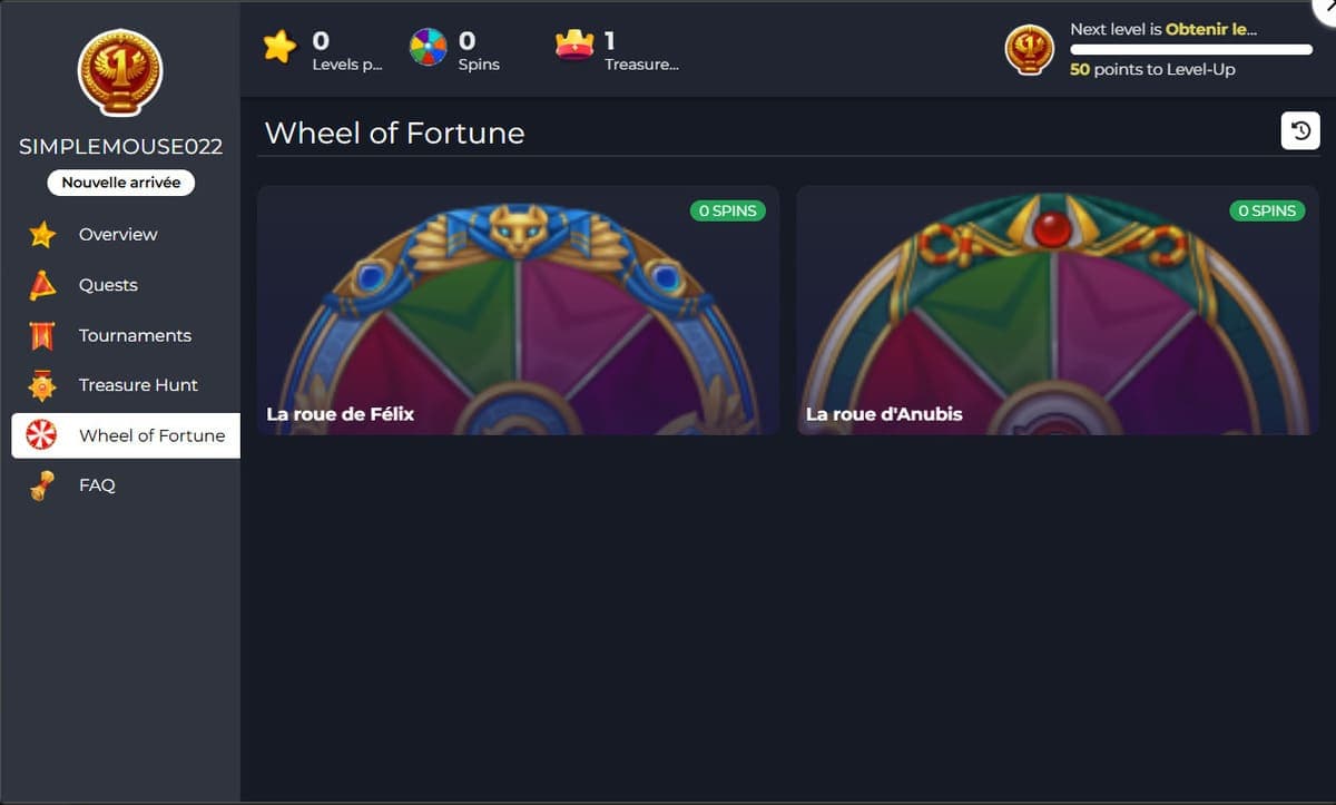 Roue fortune FelixSpin Casino