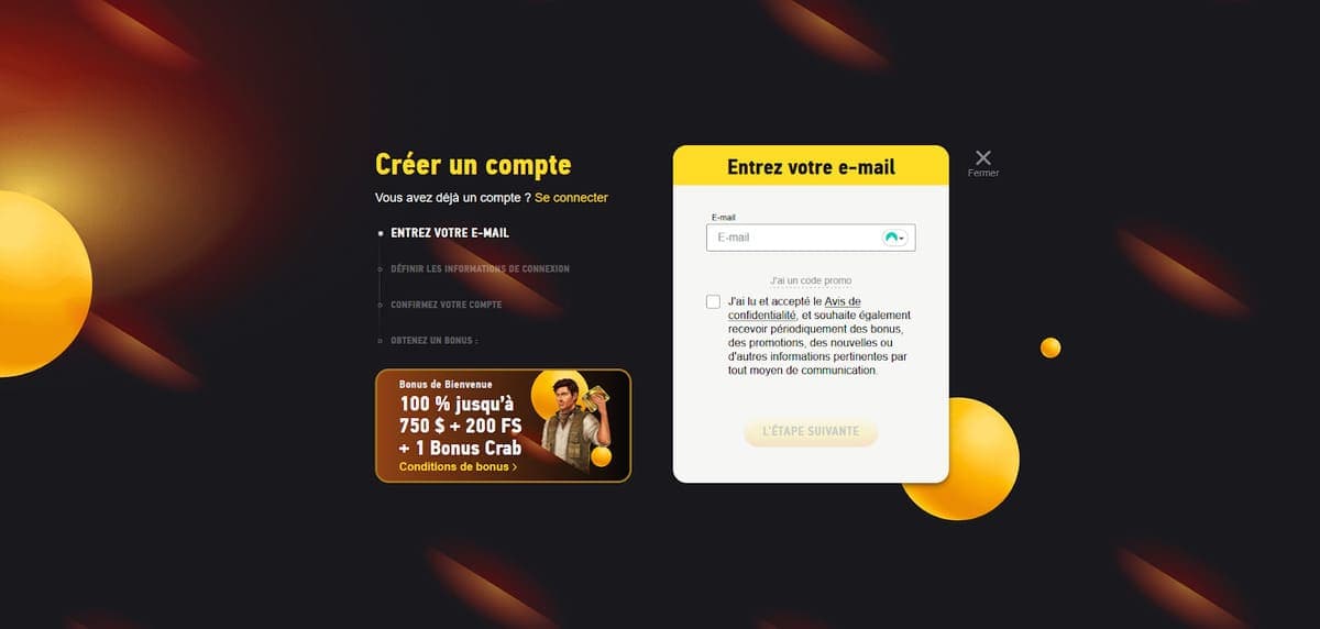 Inscription Fezbet Casino