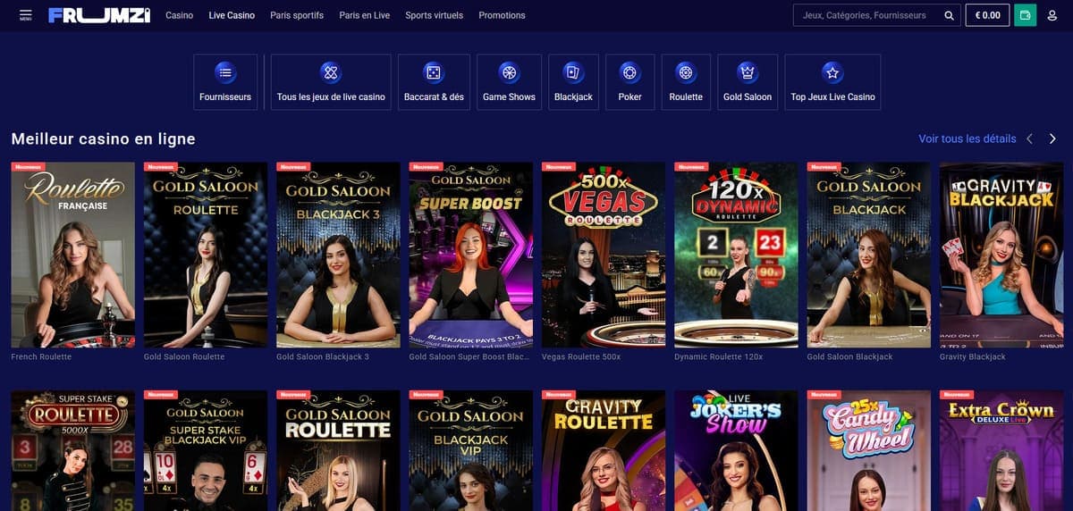 Live Frumzi Casino