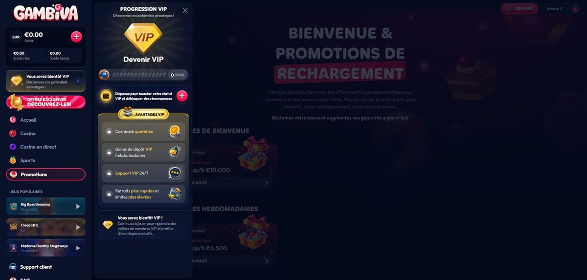 Club VIP Gambiva Casino