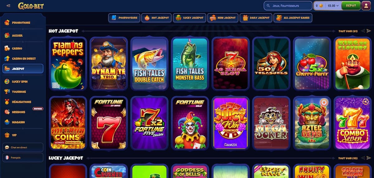 Jackpots Golobet Casino