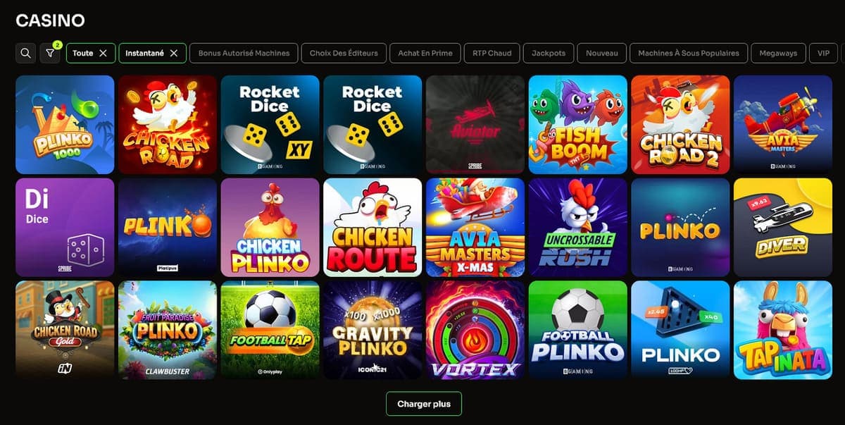 Autres jeux Holyluck Casino