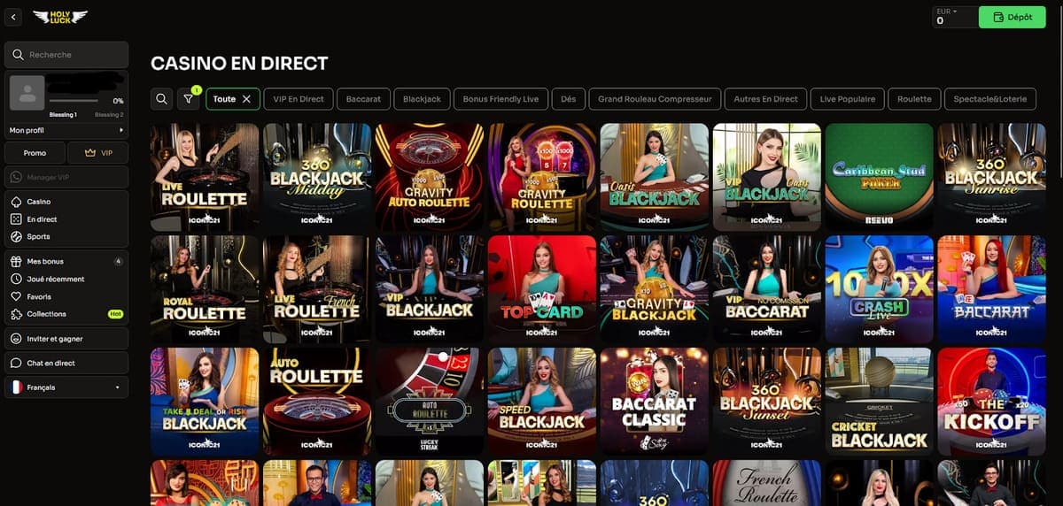 Casino live Holyluck Casino