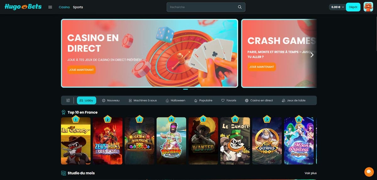 Lobby Hugo Bets Casino