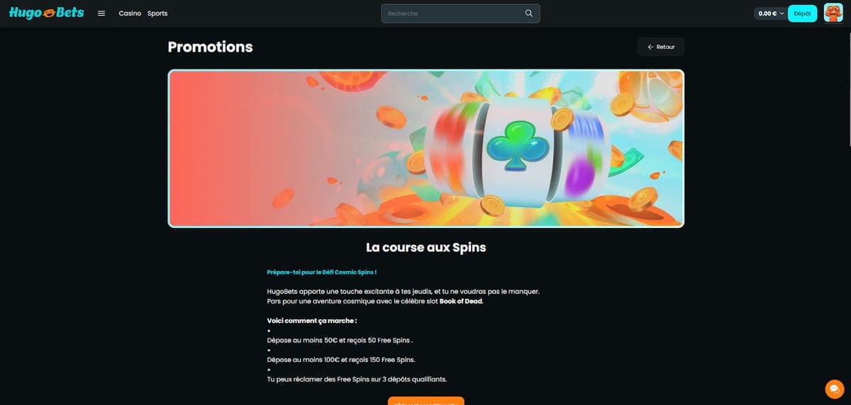 Promotions Hugo Bets Casino