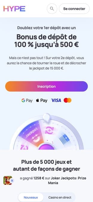 Hype Kasino Casino Application