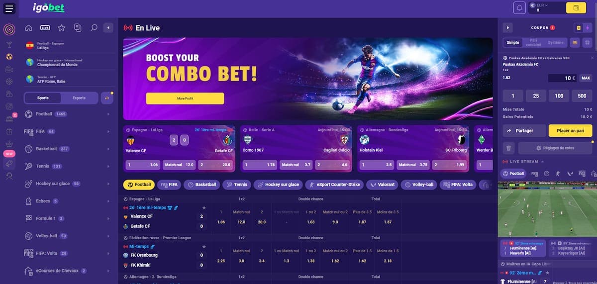 Paris en direct Igobet Casino