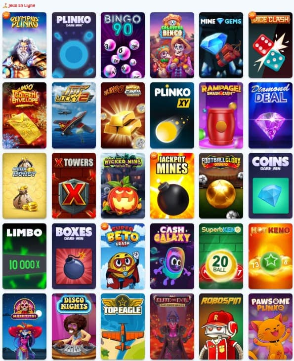 Jeux en ligne Casino Infinity