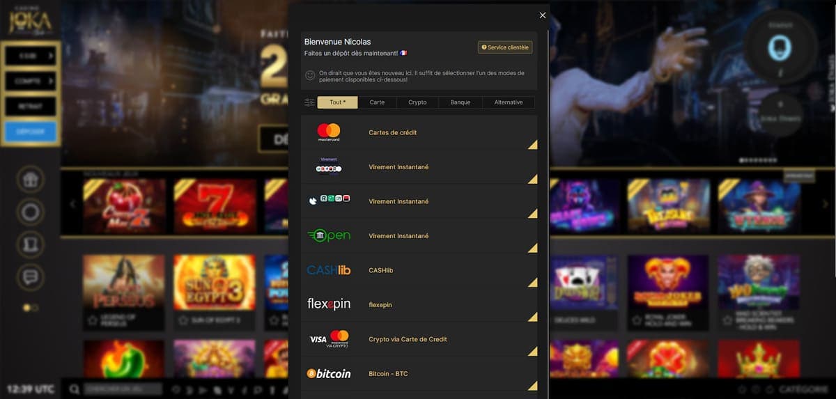 Dépôt Joka Casino