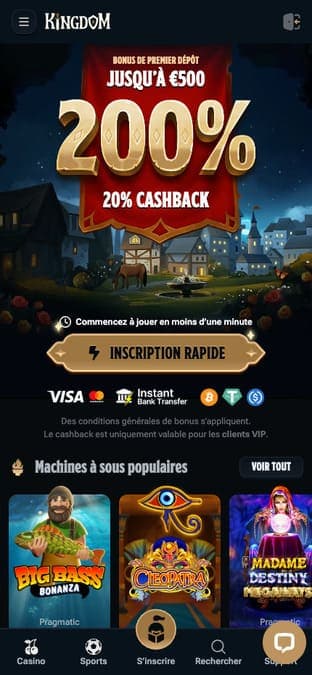 Kingdom Casino Application