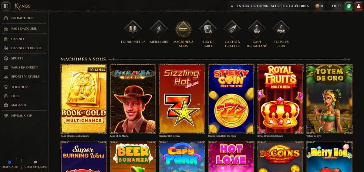 Machines à sous Kyngs Casino